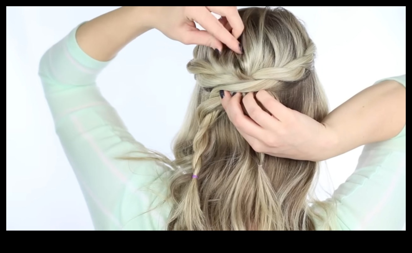 Pītas skaistules turpinājums: Sarežģītu detaļu pievienošana vidējām frizūrām